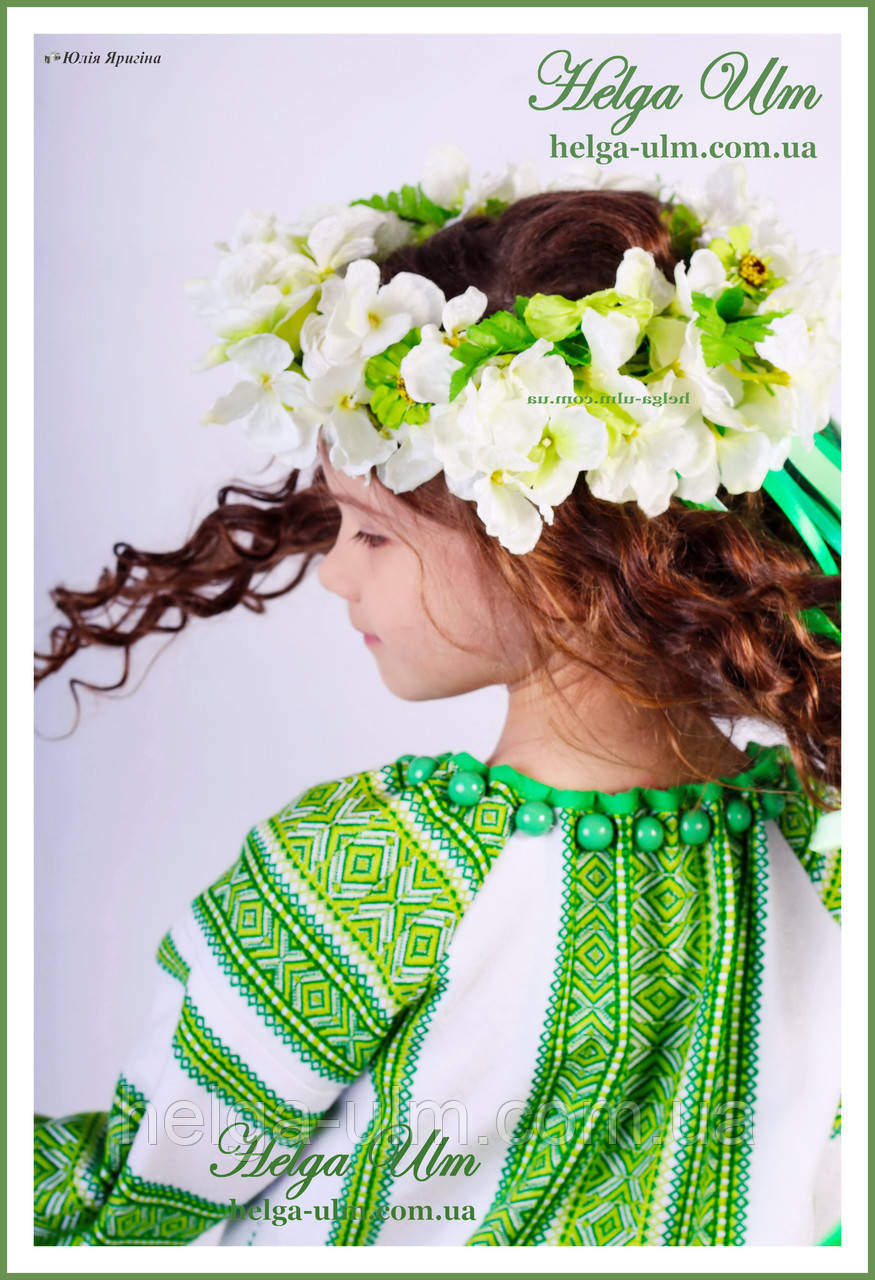 "Мавка", "Весна" - дитячий карнавальний етнокостюм (білий). Прокат у Львові, фото 1