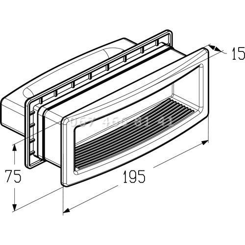 Alutech HGI007 ручка для гаражних секційних воріт