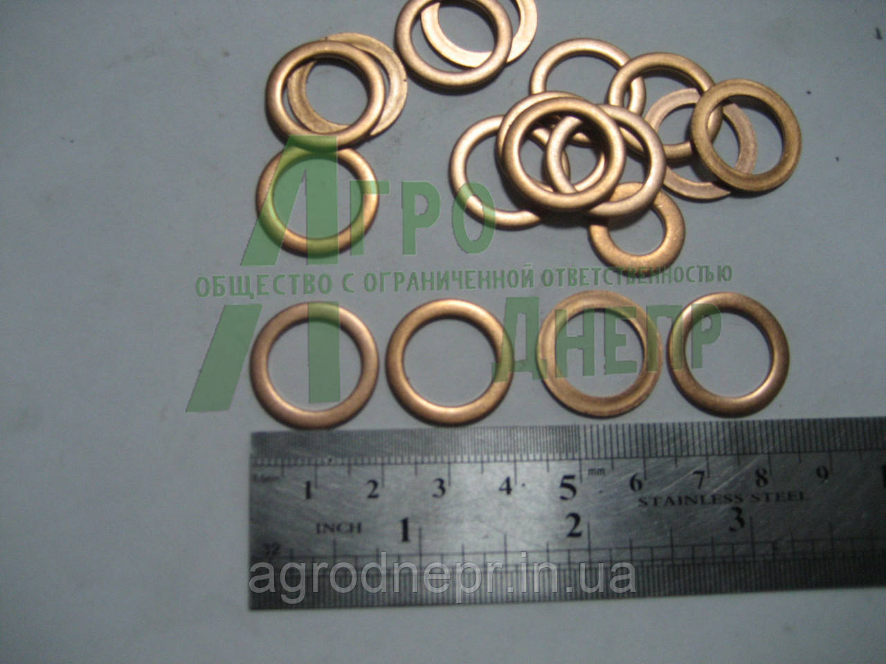 Кільце мідне Ф14*20*1,5, фото 1