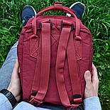 Рюкзак Канкен Fjallraven Kanken Mini Bag бордовий. Живе фото. Premium (топ ААА+), фото 2