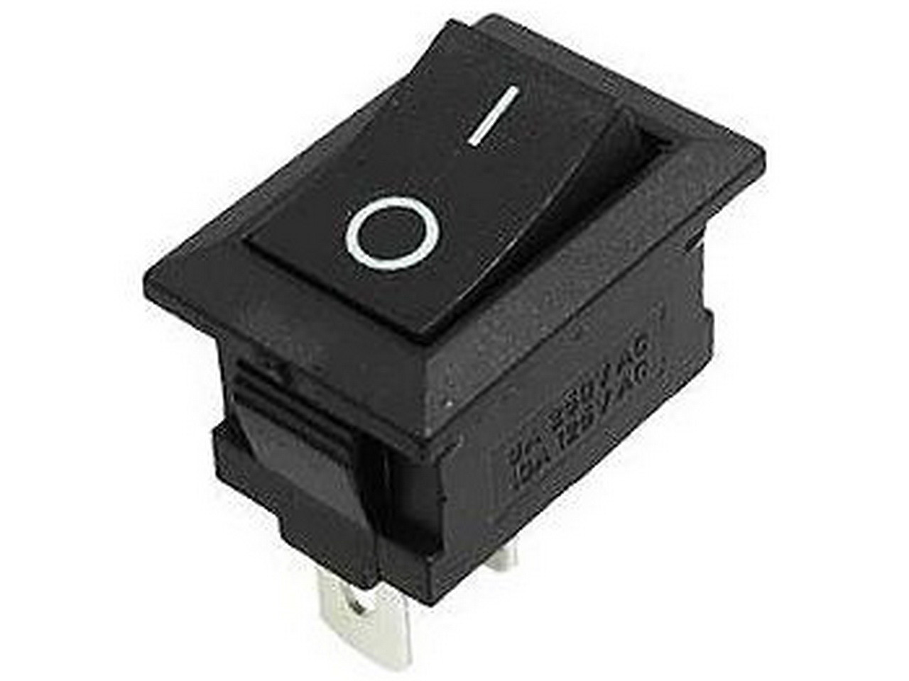 Клавішний перемикач KCD1-101-C3-B/2P ON-OFF з сталевими контактами 2pin чорний