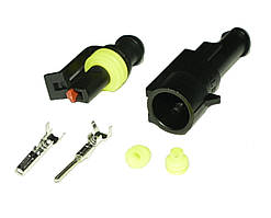 Автороз'єм гермет. DJ7011-1,5 1-конт. (компл. шт.+гн.), Китай