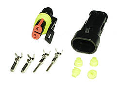 Автороз'єм гермет. DJ7021-1,5 2-конт. (компл. шт.+гн.), Китай