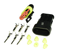 Автороз'єм гермет. DJ7031-1,5 3-конт. (компл. шт.+гн.), Китай