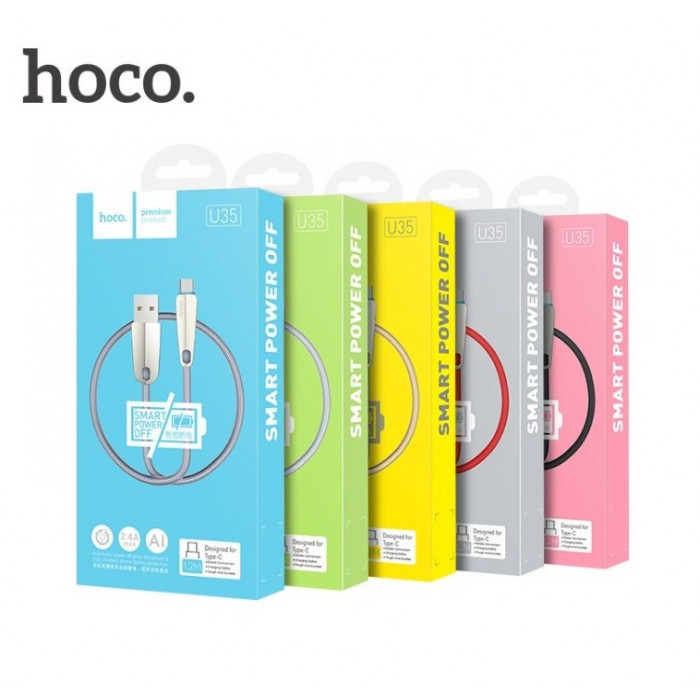 Data Cable Hoco U35 Space shuttle smart power off lightning 1.2M