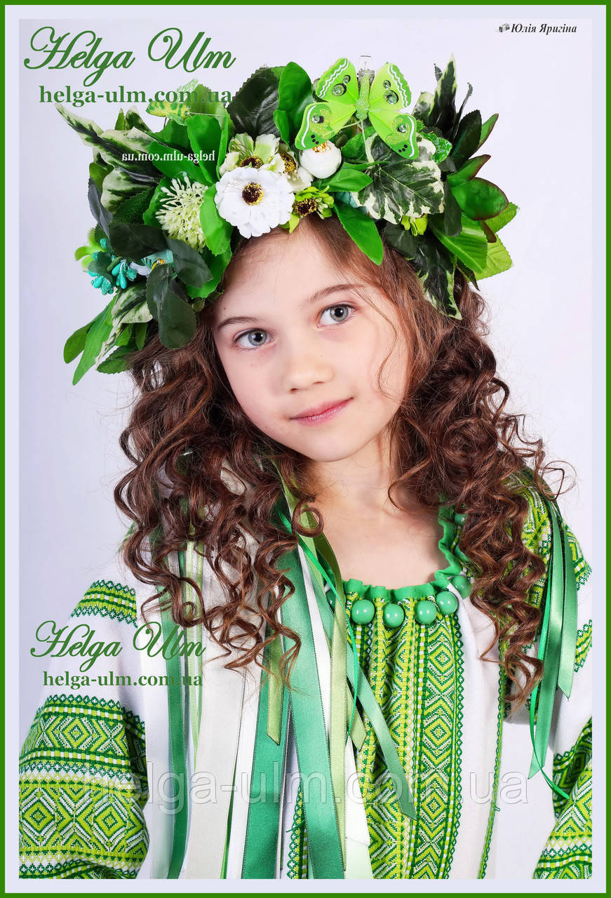 "Мавка", "Весна" - карнавальний етнокостюм (зелений). Прокат у Львові, фото 1