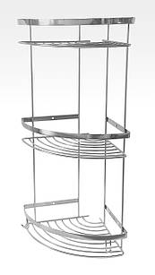 Поличка потрійна з нержавіючої сталі 20*20см Celik (10-003)