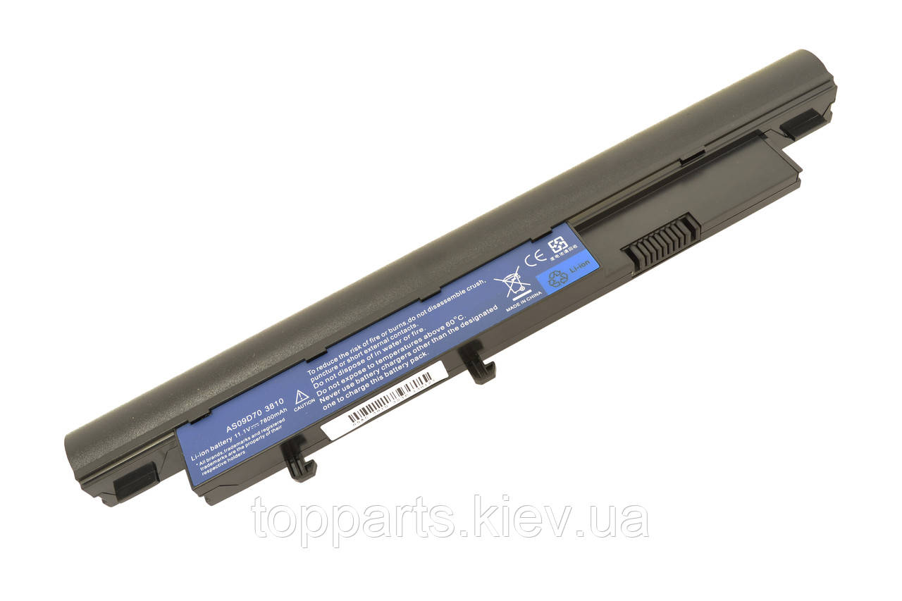 Батарея для ноутбука Acer AS09D70, 7800mAh, 9cell, 11.1V, Li-ion, чорна,
