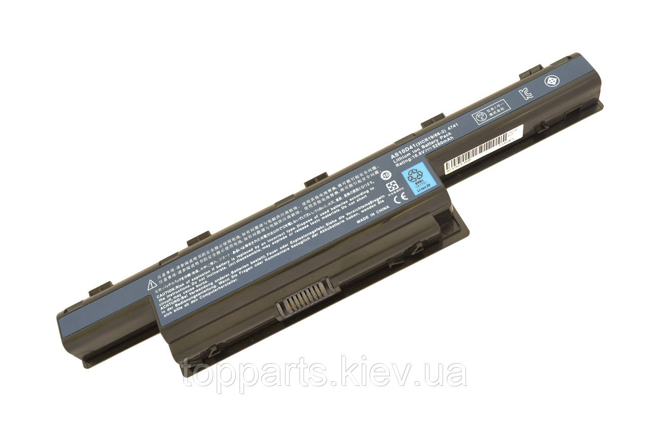Батарея для ноутбука  Acer TravelMate 4740 AS10D31, 5200mAh, 6cell, 11.1V, Li-ion, чорна
