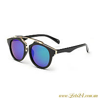 Женские дизайнерские солнцезащитные очки в стиле ретро Black-blue