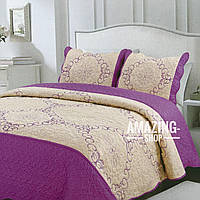 Стьобане покривало печворк із подушками. "EXPO TRADE"  220*240см. 