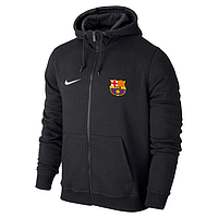 Мужская спортивная толстовка (кофта) Барселона-Найк, Barcelona, Nike, черная