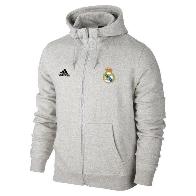 Чоловіча спортивна толстовка (кофта) Реал Мадрид-Адідас, Real Madrid, Adidas, сіра