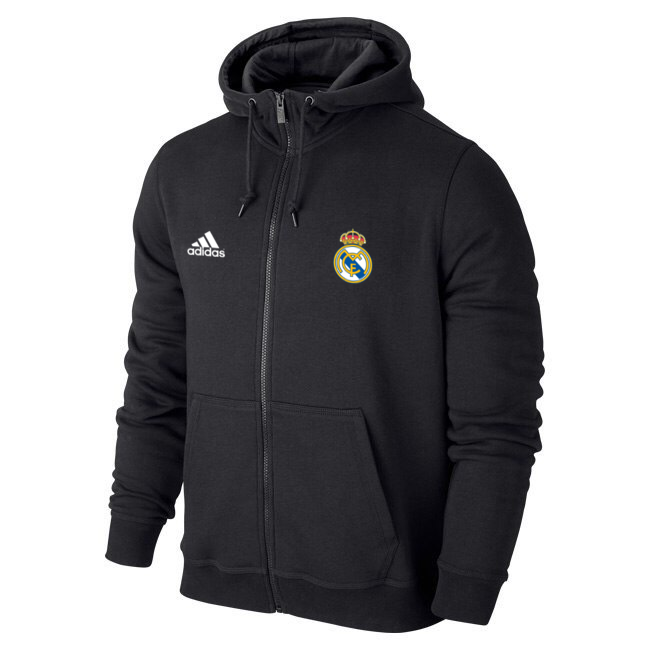 Чоловіча спортивна толстовка (кофта) Реал Мадрид-Адідас, Real Madrid, Adidas, чорна