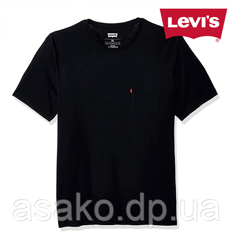Купить Футболка с карманом Levi's®(США)/100% хлопок/Черная/Оригинал из ...