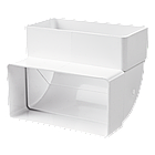 Вертикальний відвід 7272 для вентиляційного каналу 60х120мм пластик