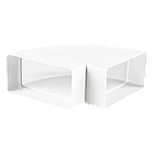 Відвід горизонтальний 9291 для вентиляційного каналу 90х220мм пластик