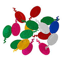 Воздушные шарики, PVC Пластик, Крошка, Декор, Цвет: микс, 26 мм x 12 мм