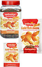 Корм для риб Акваріус "Меню для золотих рибок", плаваючі пелети (пакет 40 г)