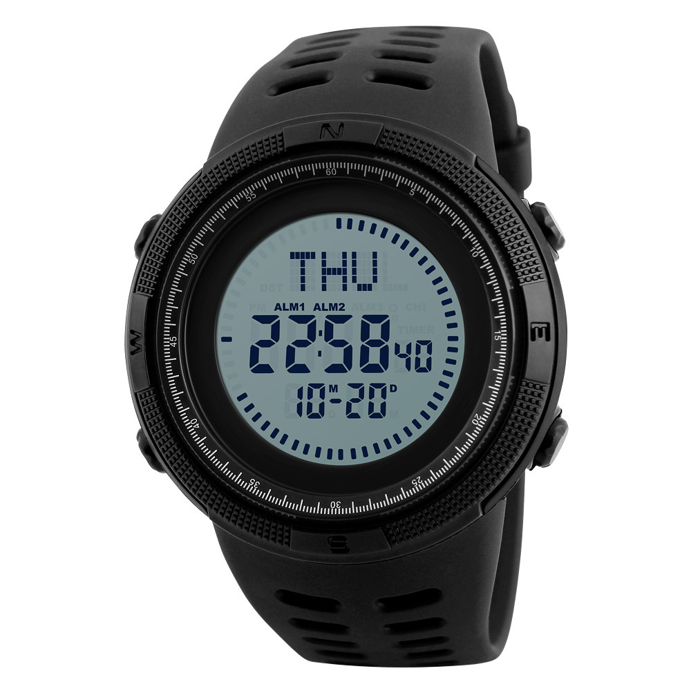 Skmei 1254 Compass чорний чоловічий спортивний годинник із компасом