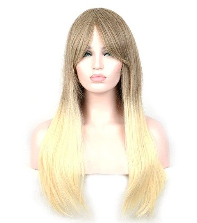 Перука руса блонд омбре довге рівне волосся, фото 1