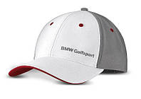 Бейсболка BMW Golfsport Cap, White/Grey/Red оригинальная белая (80162460953)