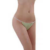 Трусики стрінги одноразові жіночі для процедур 50 шт (зелений шартрез), фото 3