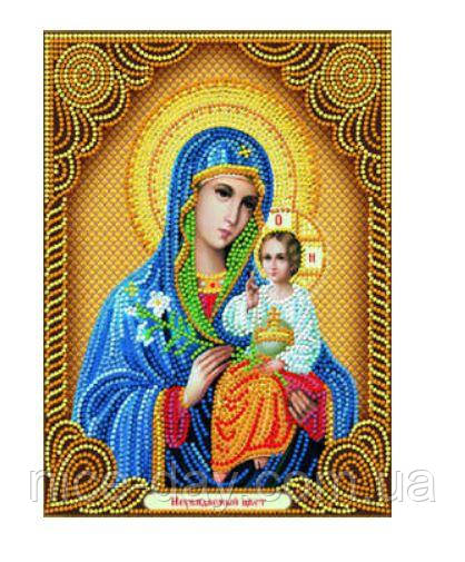 Алмазна вишивка мозаїка "Богородиця Нев'язливий колір"