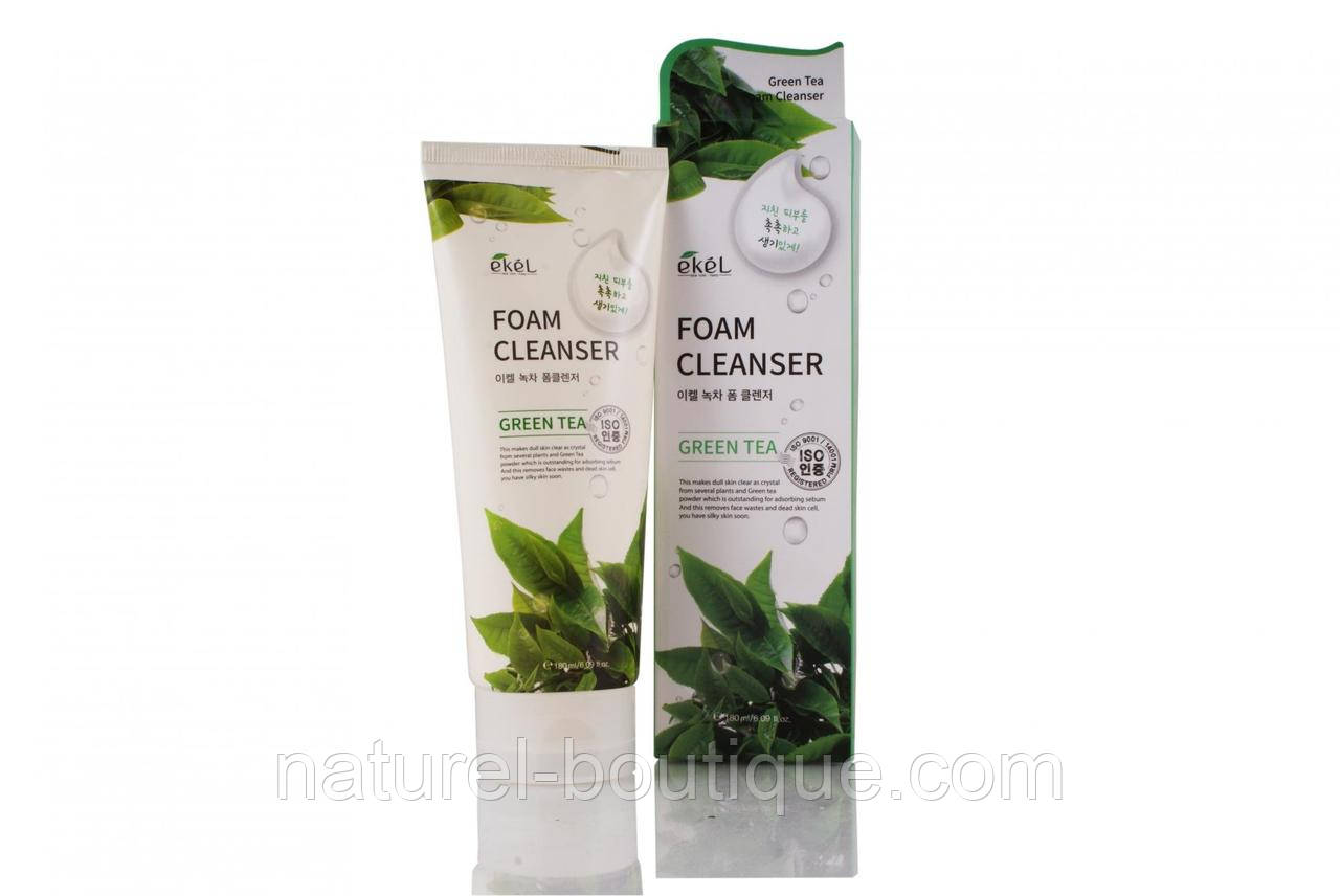 Пінка очисна для обличчя Ekel Green Tea Foam Cleanser 
із зеленим чаєм