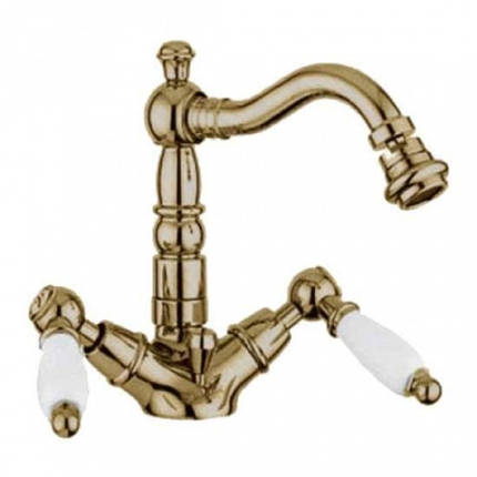 Змішувач для умивальника Emmevi DECO ceramica бронза BR121615, фото 2