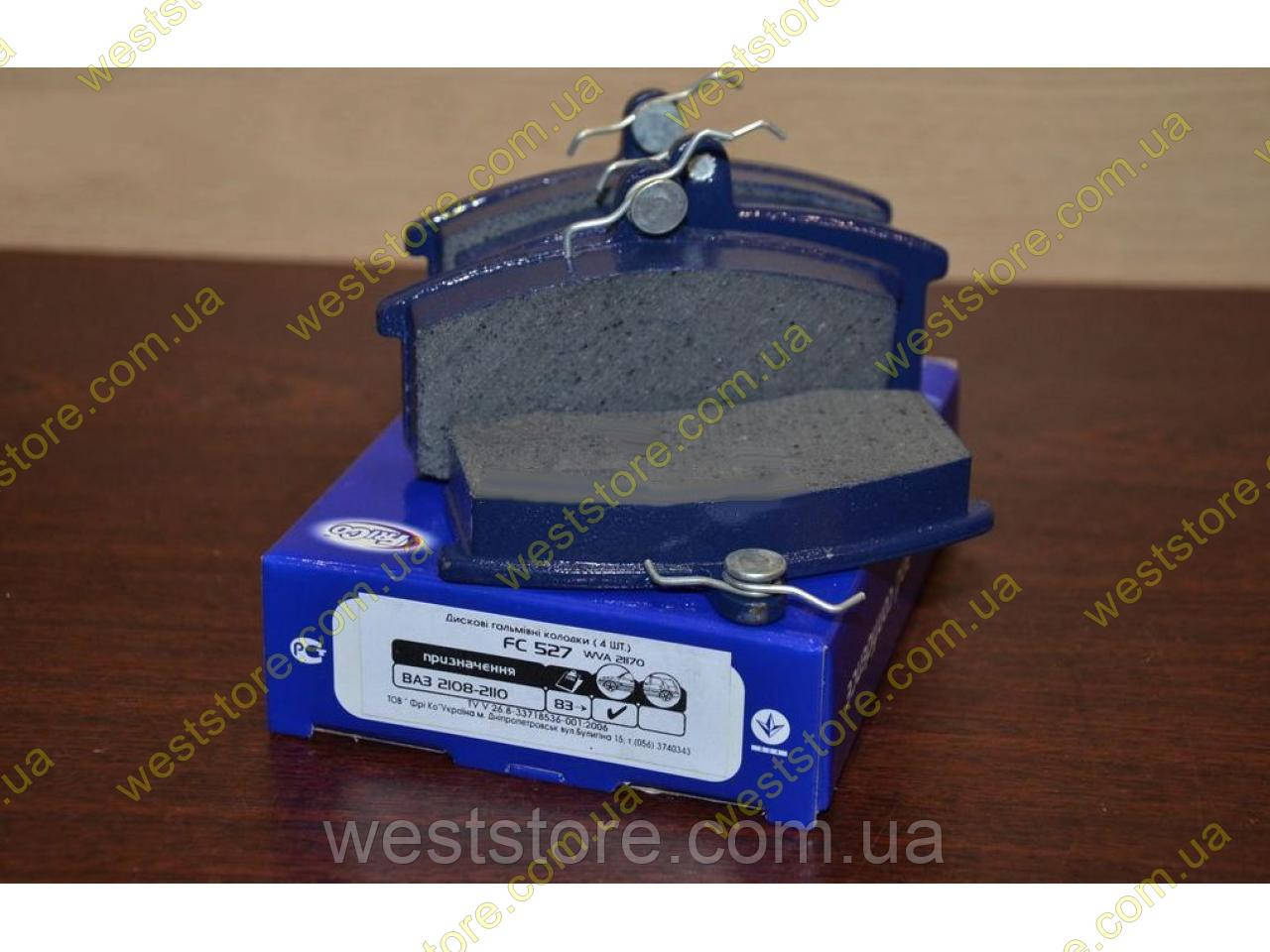 Колодки гальмівні передні Ваз 2108 2109 21099 2113 2114 2115 Frico, фото 1