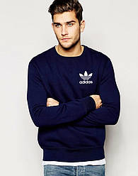 Чоловіча спортивна кофта (спортивний світшот) Adidas (Адідас) темно-синя