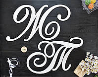 Свадебные инициалы из дерева, деревянные буквы на свадьбу. (цена за 1 шт)