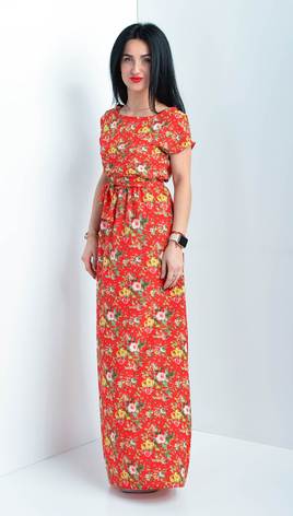 Літній довге плаття розміри 56-58, 58-60, фото 3