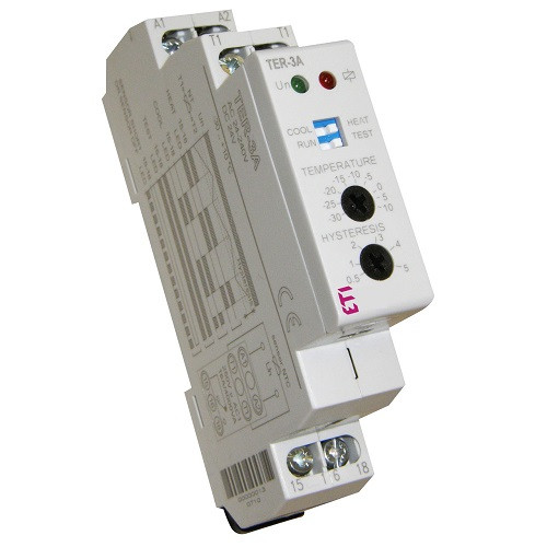 Реле контроля температуры TER-3A -30/10°С 24-240В 16А ETI