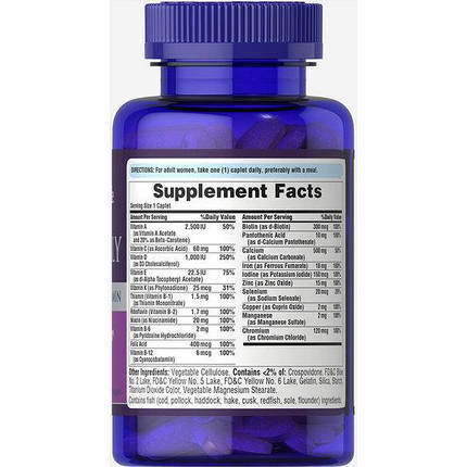 Вітамінно-мінеральний комплекс Puritan's Pride One Daily Women's Multivitamin 100 caps, фото 2