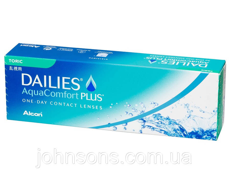 Розпродаж -5.0(-0.75)160, -5.5(-0.75)180 Dailies Aqua Comfort Toric 1уп (30шт)|