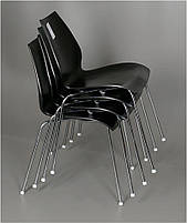 Стілець Лілі сидіння чорний поліпропілен, дизайн Maui Magistretti Vico, фото 4