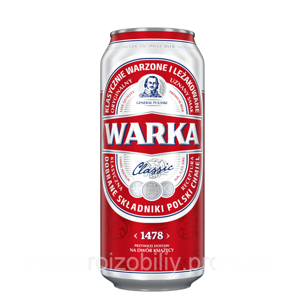 ПІВО СВІТЛОВЕ WARKA 5.5%