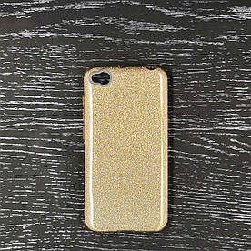 Чохол накладка для Xiaomi Redmi Go силіконовий 3-в-1, Remax Case Glitter, золотистий