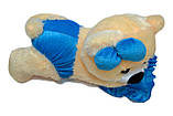 Мишко-Малятко 45 см персиково-блакитна, фото 5