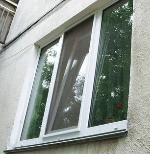Москітна сітка з профілю 10х20 зов, біла (на кишенях, на гачках), фото 1