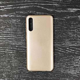 Чохол накладка для Samsung Galaxy A50 A505FD силіконовий, Remax Shine Case, золотистий