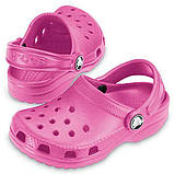 Крокси для дівчинки сабо Класик оригінал/Crocs Kids Classic Clog (10006), Малинові 35, фото 2