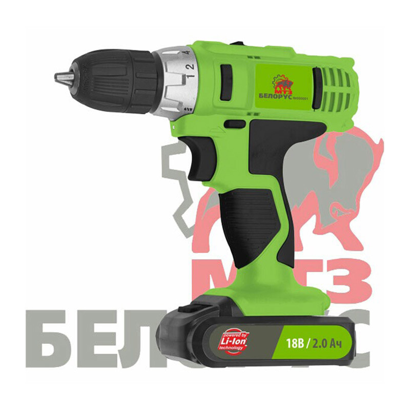 Акумуляторний шуруповерт Білорус МТЗ ДА 18-2Л, фото 1