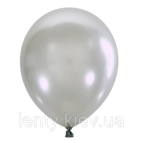 Повітряні кульки 5" (13 см) (Поштучно). без малюнків - Срібло металік АМ 50-38