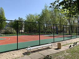 Двухслойное покрытие для спортивной площадки г. Миргород 42