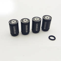 Ковпачки на ніпеля з логотипом Mercedes MOTOR SPORT (білий логотип)