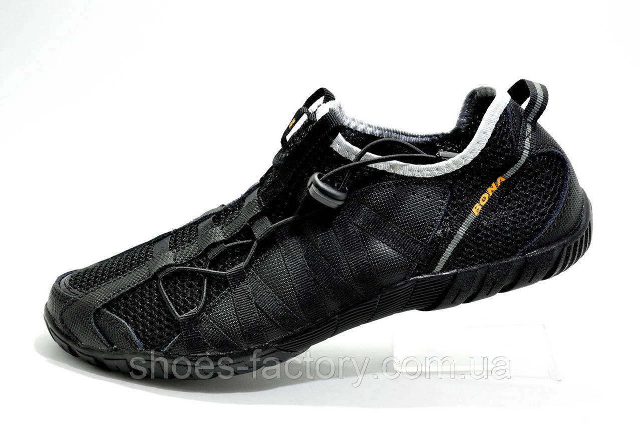 Летние кроссовки в сеточку Bona Black (Бона) без шнурков 44р. (ID ...