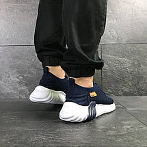 Чоловічі текстильні кросівки Nike,темно сині з білим, фото 2